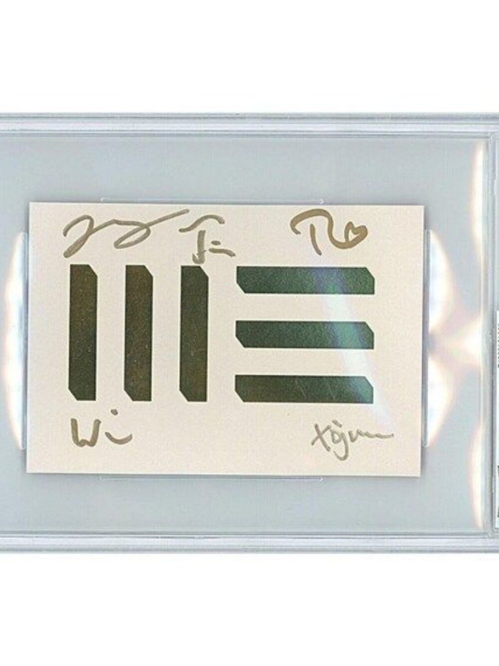 Arcade Fire Signed WE Postcard Artcard Full Band Autograph BAS Slabbed